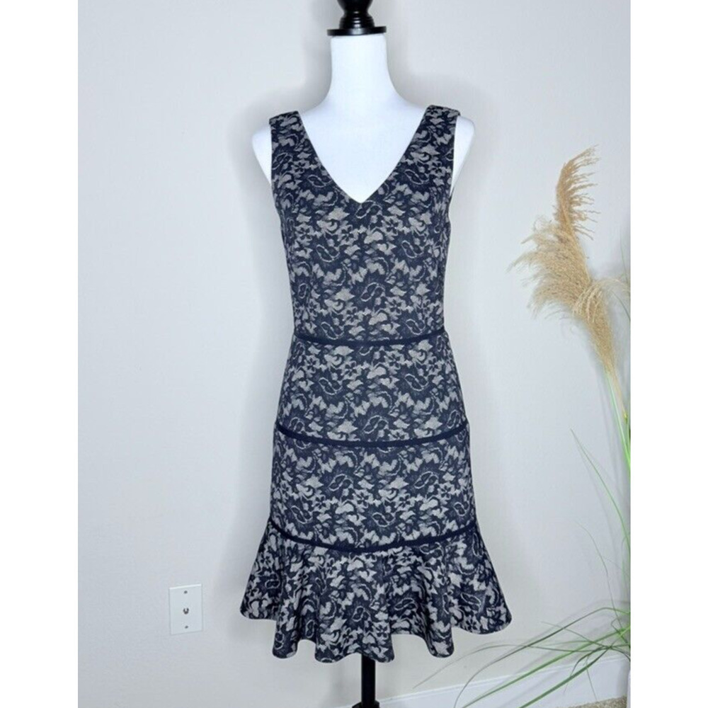 Nicole Miller Artelier USA 6 Floral Black Witchy Flare ALine Lolita VTG Anthro
